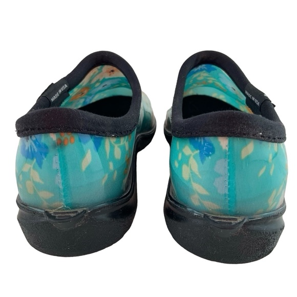 SLOGGERS Turquoise Floral Rain Shoes Size 9 - Picture 4 of 9